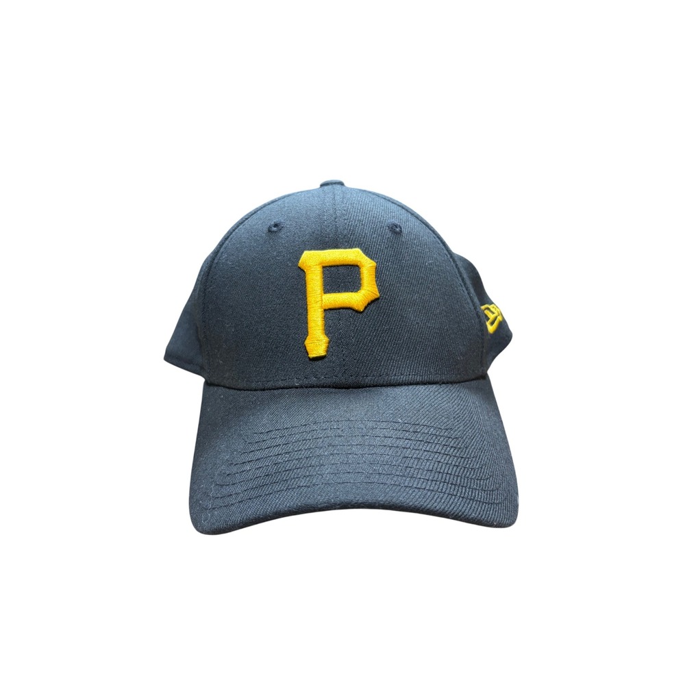 New Era 39THIRTY Pittsburgh Pirates Hat Black Yellow MLB Stretch Fit S/M